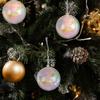 10Pcs Christmas Tree Wish Balls Clear Plastic Iridescent Fillable Ornament Baubles DIY Hanging Decorations Christmas Balls