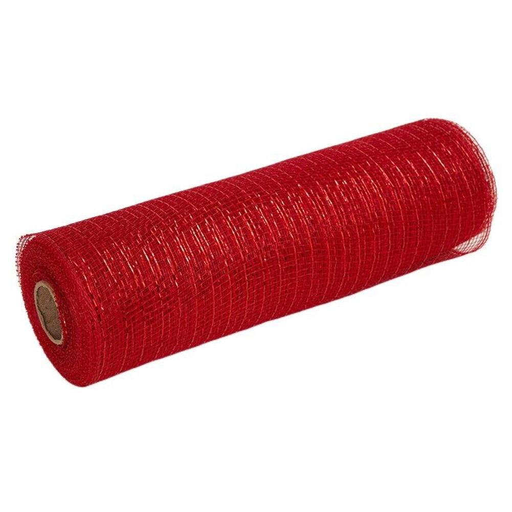 1 Roll Of Decorative Nets Christmas Deco Mesh Rolls For Wreaths Swags Bows 12 Colours 26cm X 10yd Polypropylene Plastic