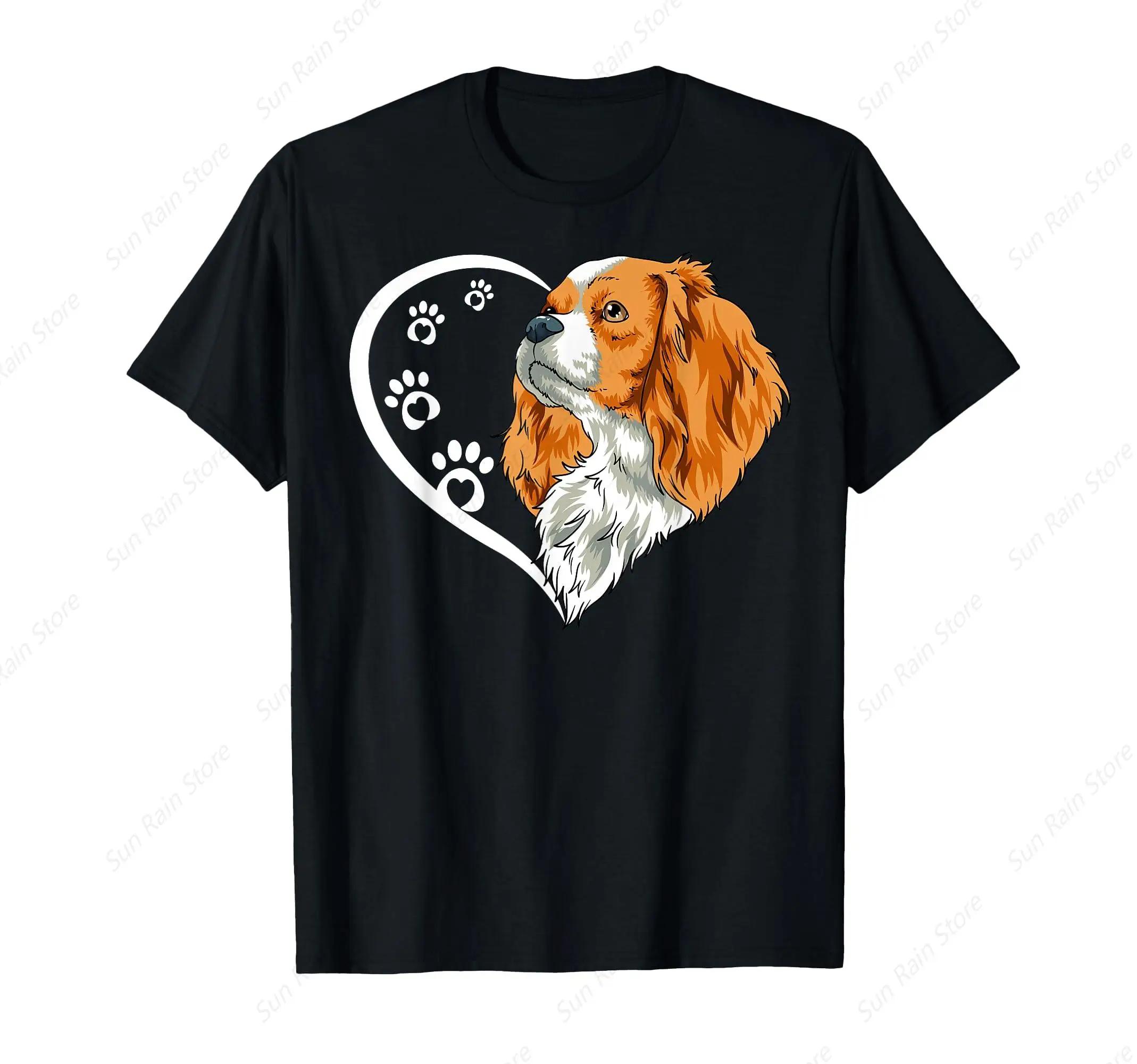 

Cavalier King Charles Spaniel Shirts For Women Girls Heart T-Shirt S чёрный