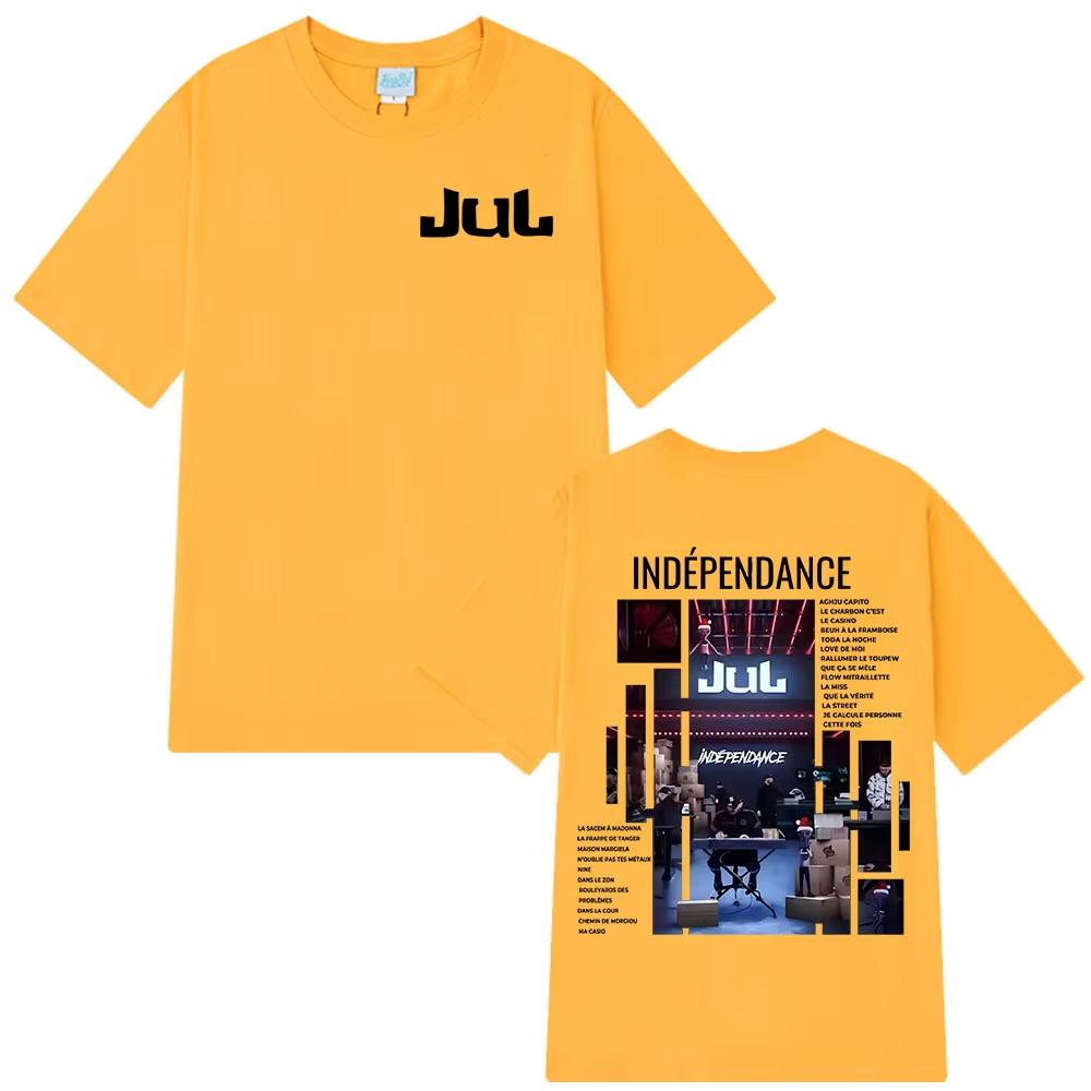 Rapper Jul Independent Album Themed T Shirt 2026 Summer New Mens Fashion Hip Hop Street Cotton Y2K T-shirt