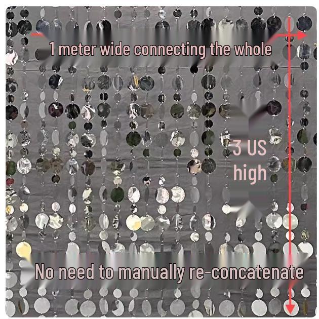 Perlmuttfarbene Pailletten-Hängekette Dekoration für Hochzeitsbogen und Decke