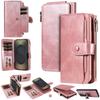 For Samsung Galaxy S25 Ultra Phone Case PU Leather Zipper Wallet Detachable Cover