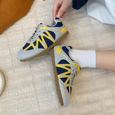 Retro Damen Sommer neue vielseitige atmungsaktive Mesh Casual Lauf-Sneaker flache Sohle