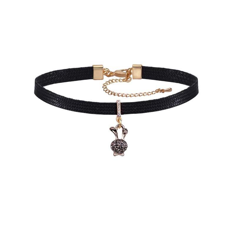 

Изысканное колье-чокер с кроликом для женщин, с уникальным мастерством из сплава и стразов Rabbit Wax Rope