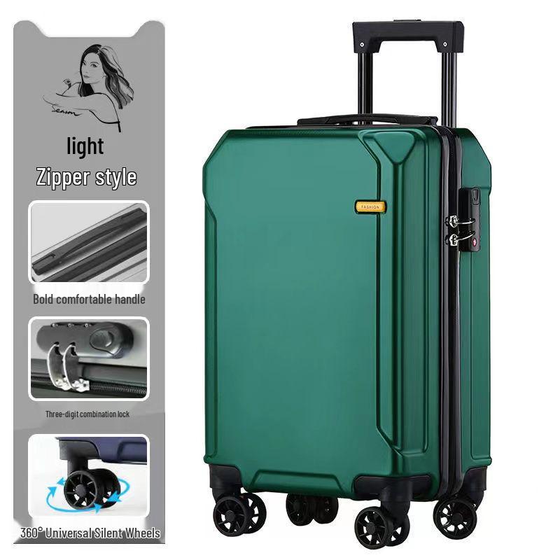 Women's Lightweight 20" & 24" Silent Universal Wheel Suitcase with Combination Lock