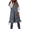 Damen Mittellange Baumwollwattierte Weste Jacke Freizeit Oberbekleidung 2026