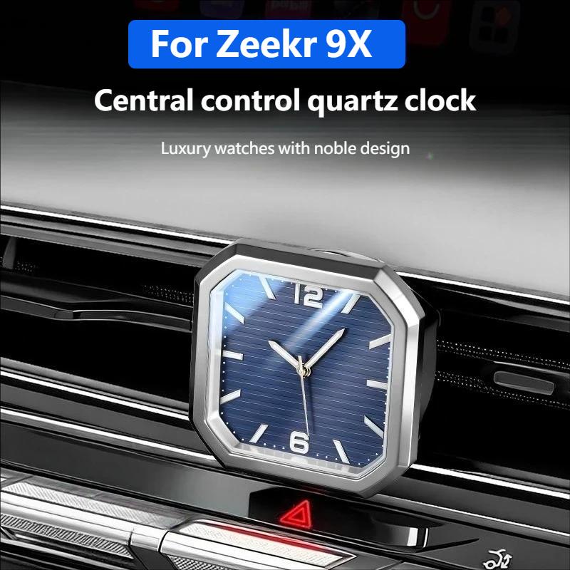 For Zeekr 9X Car Dashboard Air Vent Quartz Clock Luminous Electronic Dial Air Outlet Ornament Interior Decoration Accessories