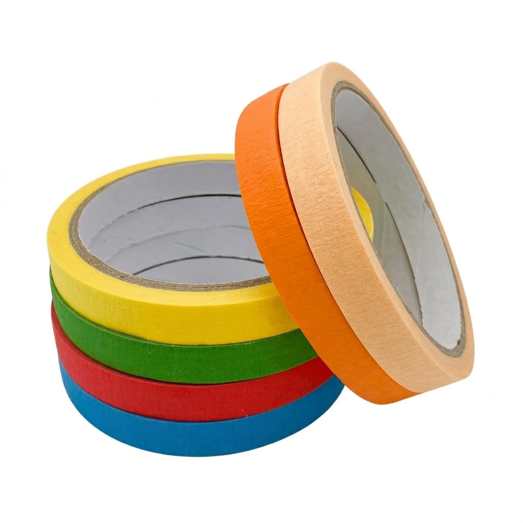 

Amazing Harmony Masking for Spray 12m x 6 12mm Width Tape, Thin, Plain, 6-Color Set, Labeling, Painting, Masking, DIY, Painting, etc. Rolls,