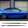 2pcs Car Long Stripe Waist Line Stickers Auto Both Side Body Vinyl DIY Decals Racing Sport Styling Tuning Accessories
