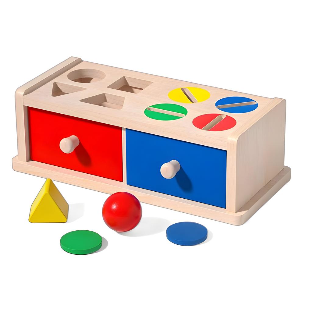 Coin Box Baby Fine Motor Training Color Matching Shape Cognitive Teaching Aids Early Education Intelligence Toys
