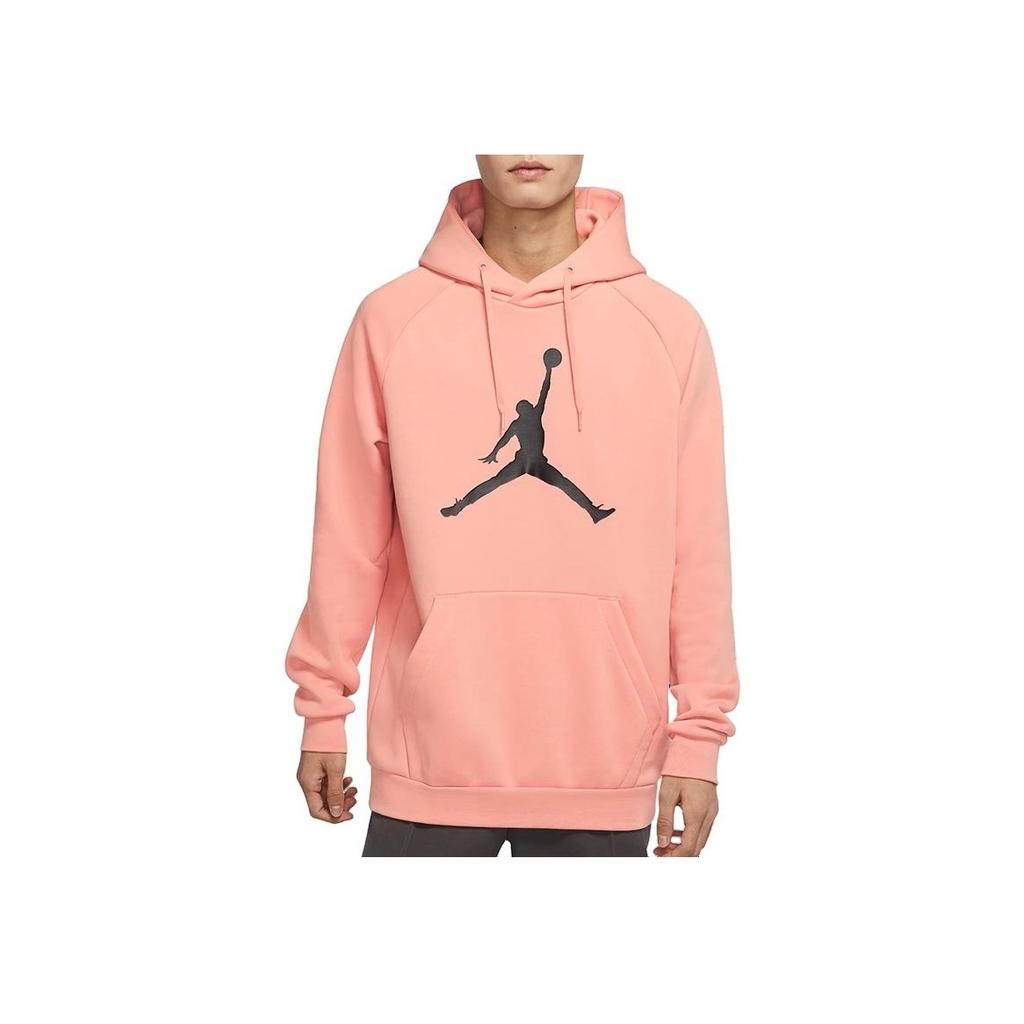 Jordan Large Logo Print Pullover Hoodie Men Tops Quartz-Pink DA6802-606