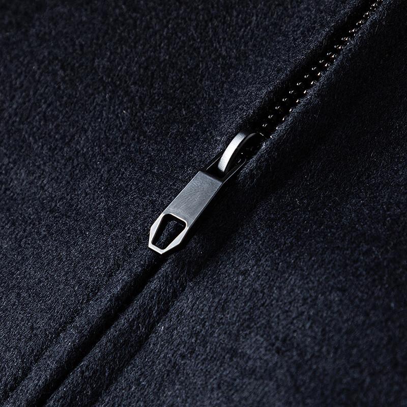 FAPAI Men's Pure Wool Detachable Down Liner Overcoat