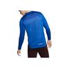 Nike Round Neck Long Sleeve Printed Logo T-Shirt Men Tops Blue AJ7569-438