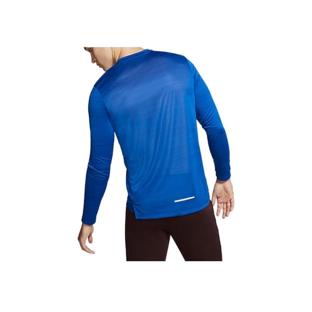 Nike Round Neck Long Sleeve Printed Logo T-Shirt Men Tops Blue AJ7569-438
