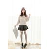 Japan and South Korea Thin Vertical Strip Knee Socks Autumn and Winter New Japanese Drawstring Thin Stockings College Wind Cotton Women's Socks Tide