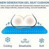 Double Thick Gel Seat Cushion with Non-slip Breathable Honeycomb Cover, Relieves Pressure & Back Pain