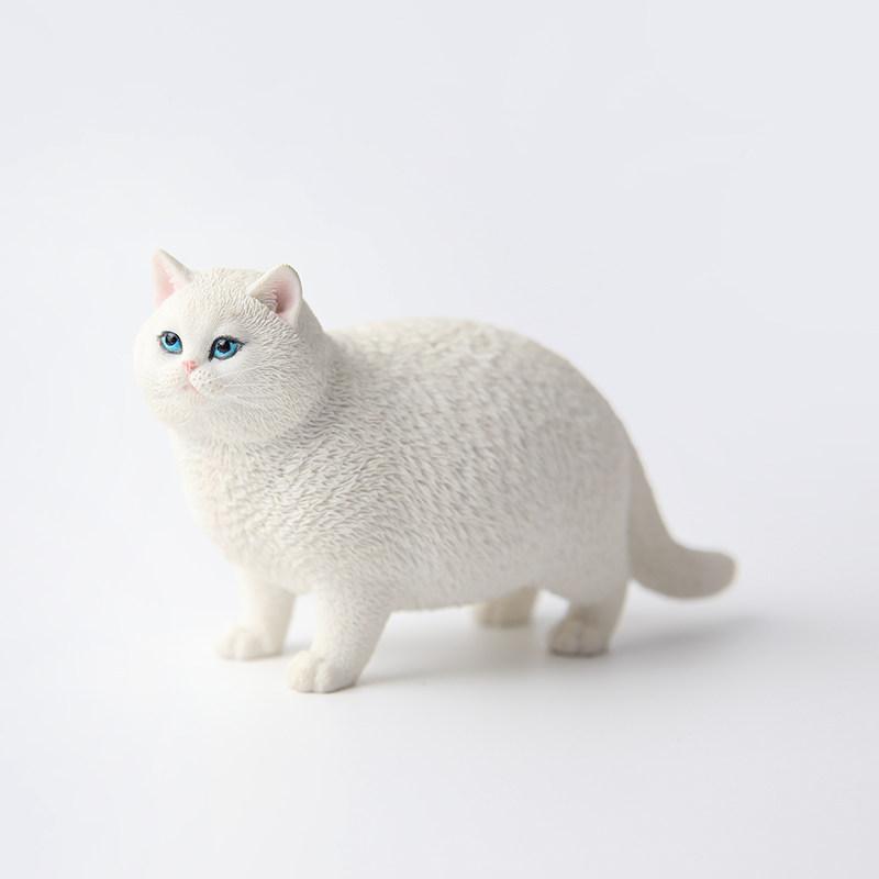Simulated Siamese Cat Doll Resin Handicraft Simulated Animal Sculpture Cute Fat Cat Decorative Figurines Home Decoration