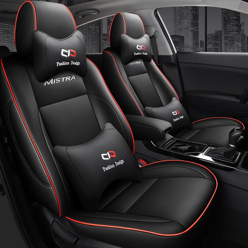 Hyundai Mistra 5-Seat Full Coverage Universal Leather Car Seat Covers, All-Season & Wear-Resistant