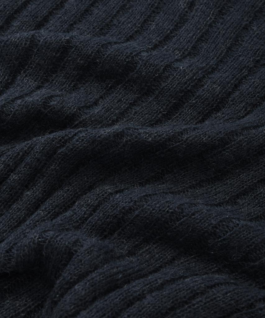 COVERNAT WOMAN Ribbed Turtleneck Knit Dark Blue