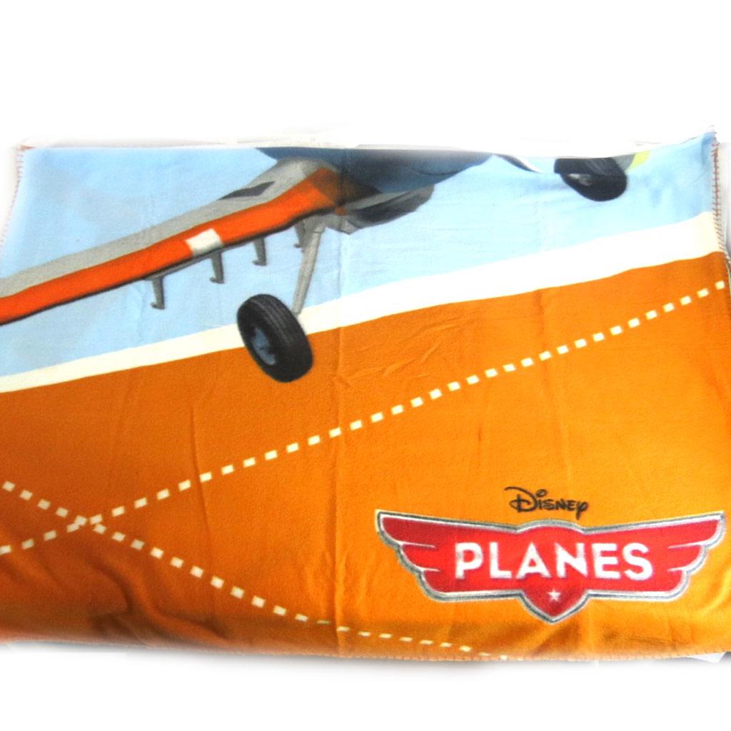 Planes [K8657] - Plaid Polaire 'Planes' bleu orange