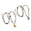 Funny Design Horse Pendant Necklace Colorful Natural Stones Long Rope for Women Daily Wear Elegant Fashion Jewelry