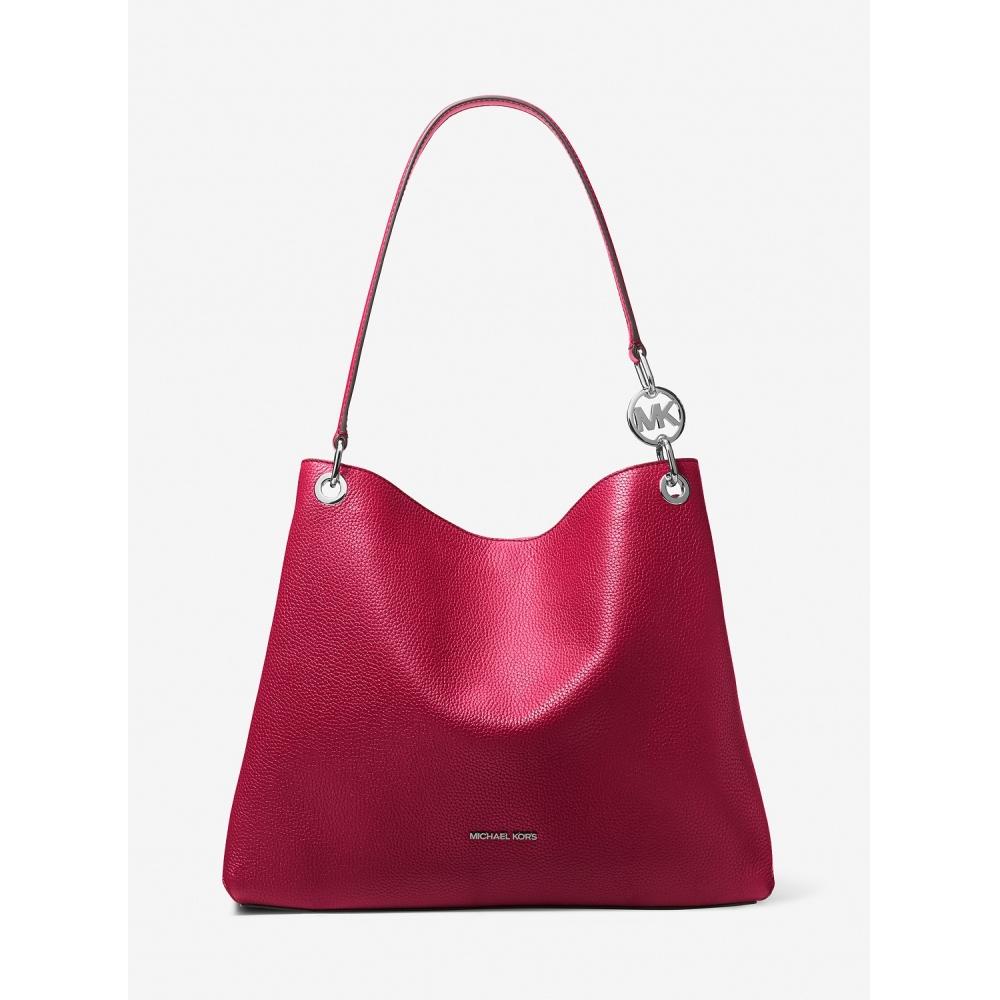 

Michael Kors Christina Pebble Leather Shoulder Large 35t5s8we6l2699 Dark Raspberry F
