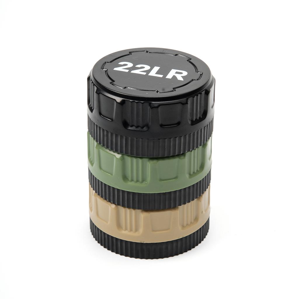 22LR Round Storage Box 50-Round Pocket Case With Screw Lid Durable Mini Organizer For Small Caliber Rounds