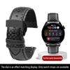 Calfskin strap Bracelet Carbonfiber Grain Watchband 18mm 20mm Red Orange Stitching Watch Band 21mm 22mm 23mm 24mm Watch Strap