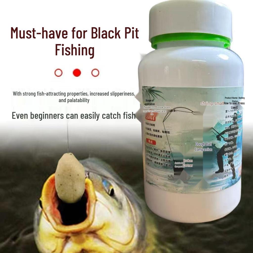 Carp Bait: Sticky Dough with Bubble Balls & Filament Powder for Black Pit Fishing