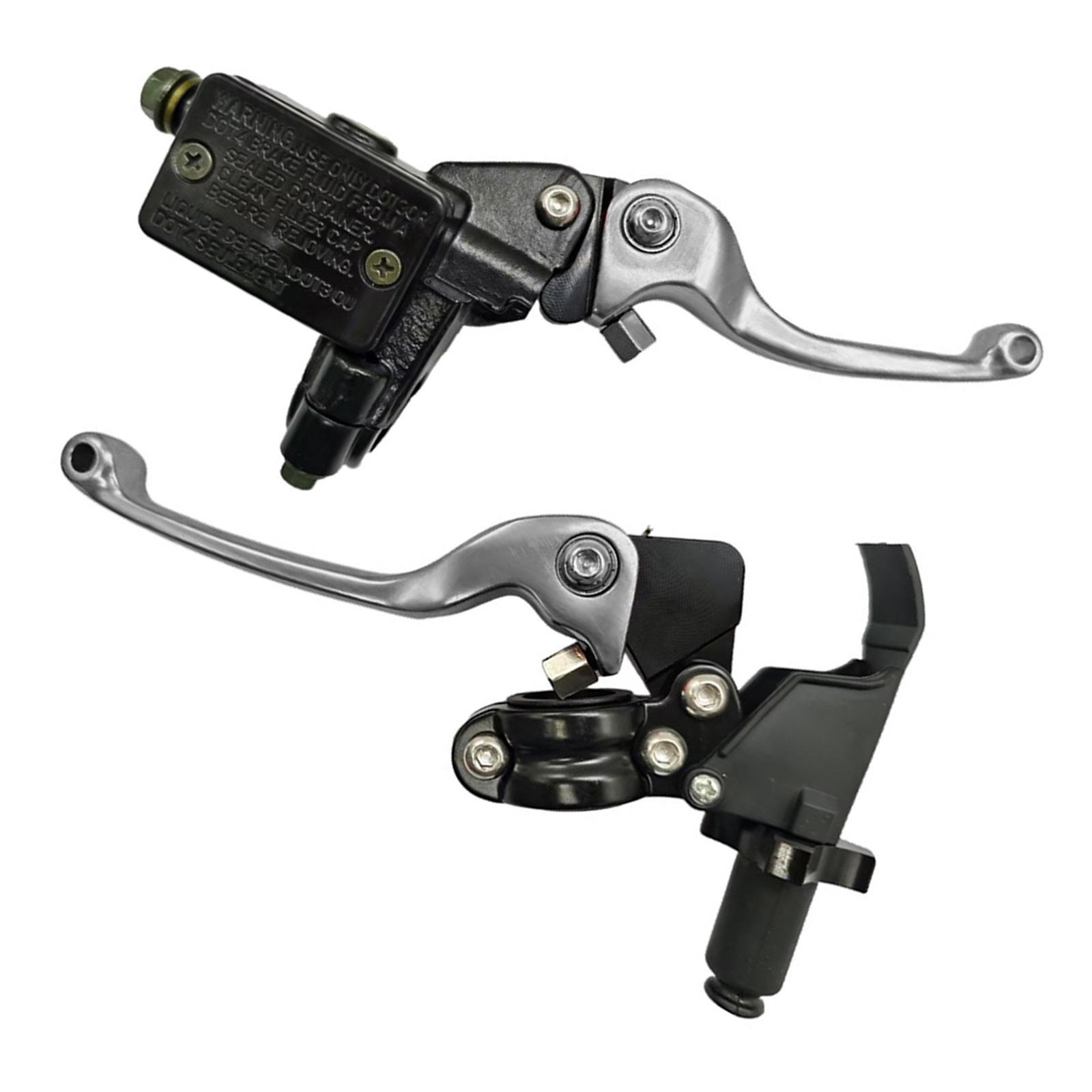1 Pair Clutch Brake Handle Lever Motocross Brake Clutch Levers Handle Motorcycle Accessory Universal Metal Clutch Lever серебряный
