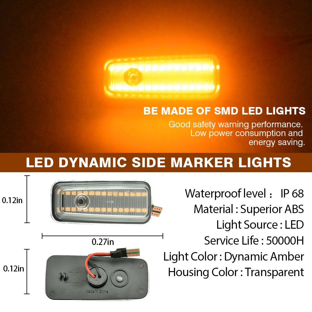 Sequential Blinker Lamp Side Marker Light For Mercedes Benz G-Class W460 W463 W461 G500 G550 G55 G63 G65 Turn Signal Lights