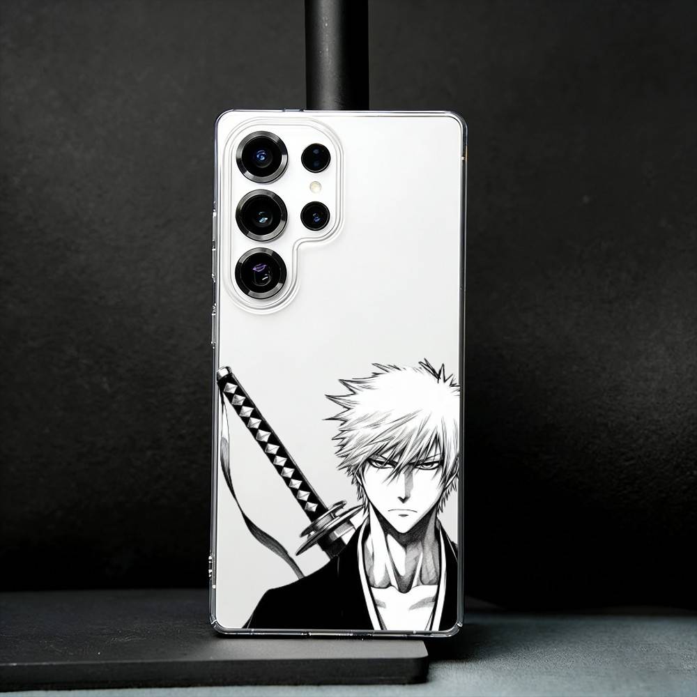 Hot Anime Bleach Cool Phone Case For Samsung S25,S24,S21,S22,S23,S30,Ultra,S20,Plus,Fe,Note,10,9,5G Transparent Cover