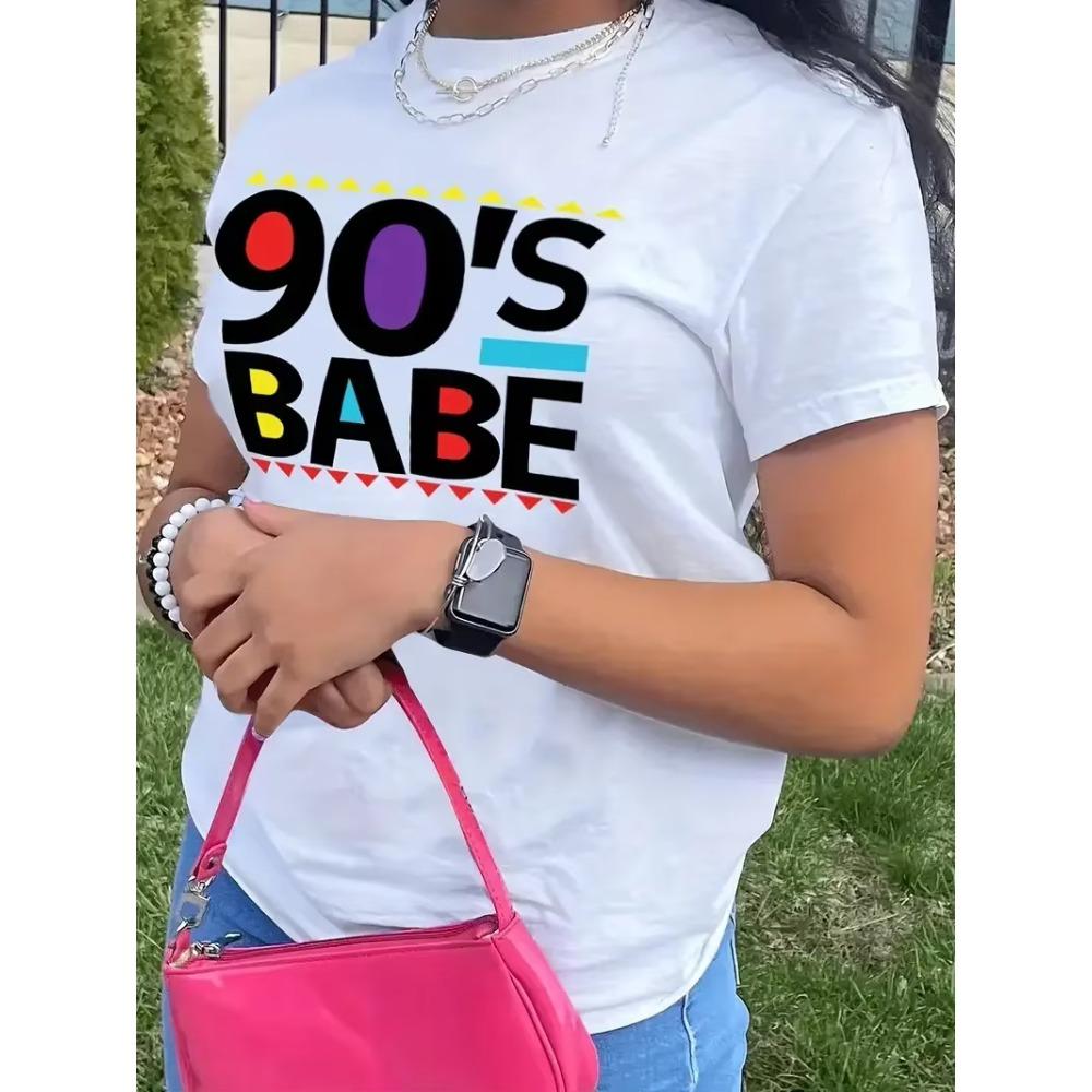 Cotton Printed Women's T-shirt Round Neck Pure Cotton Top Summer Women's Clothing