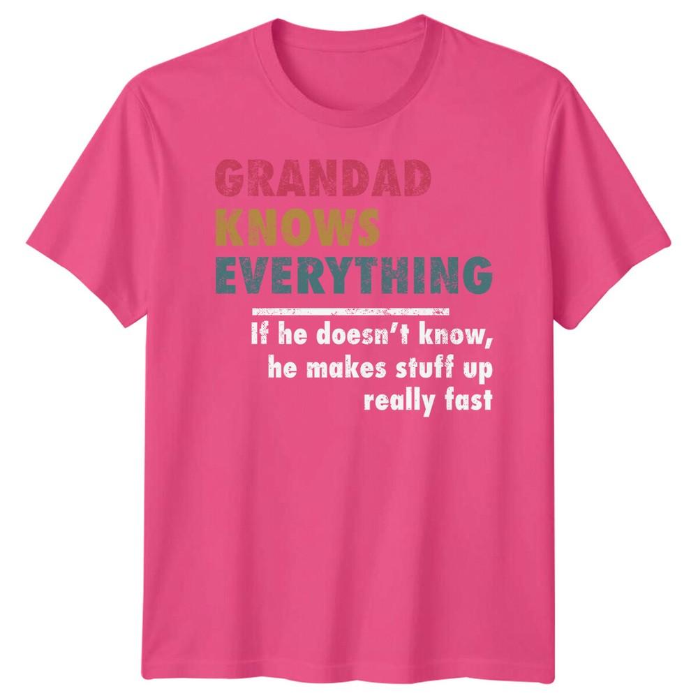Unisex Grandad Knows Everything Funny Fathers Day Tshirt Tee Best Dad Ever Papafd
