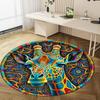 Animal Circular Rug - Office Decorative Carpet For Living Room Bedroom Door Mat Floor Rug Computer Chair Area Rug