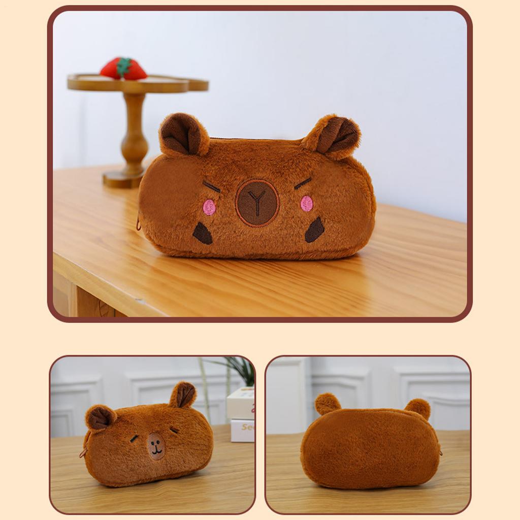 Pencil Cases For Kids Cute Cartoon Capybara Pencil Pouch Organizer Large Capacity Pen Bag School Stationeries Pencil Organizer