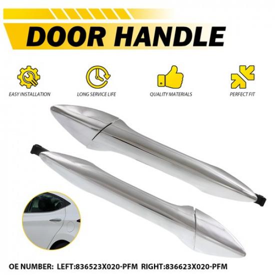 Exterior Door Handle Set For 2011-2016 Hyundai Elantra Plastic Rear Left Right K