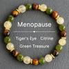 Festive Gifts Tiger Eye Green Aventurine And Rutilated Quartz Beaded Bracelet Natural Fashion Jewelry Daily Wear Simple Versatile Accessory