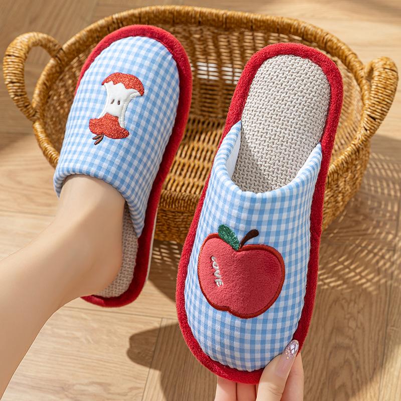 Linen Slippers, Indoor Cotton and Linen Shoes with A Feeling of Stepping On Feces, Home Anti-slip Shoes