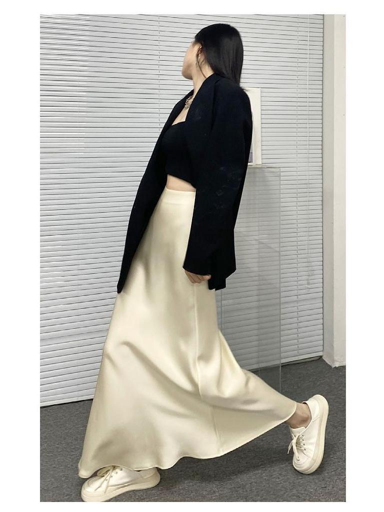 Spring/Summer Southeast Asia Slimming Satin Mermaid Skirt