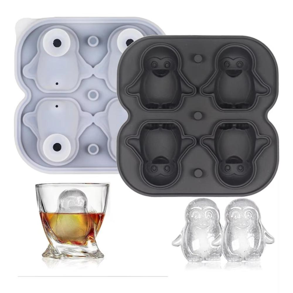 

Форма для льда в виде пингвина, большая толстая силиконовая форма для льда для виски, 2,2 дюйма, забавная форма, подходящая для коктейлей, форма для льда для бурбона