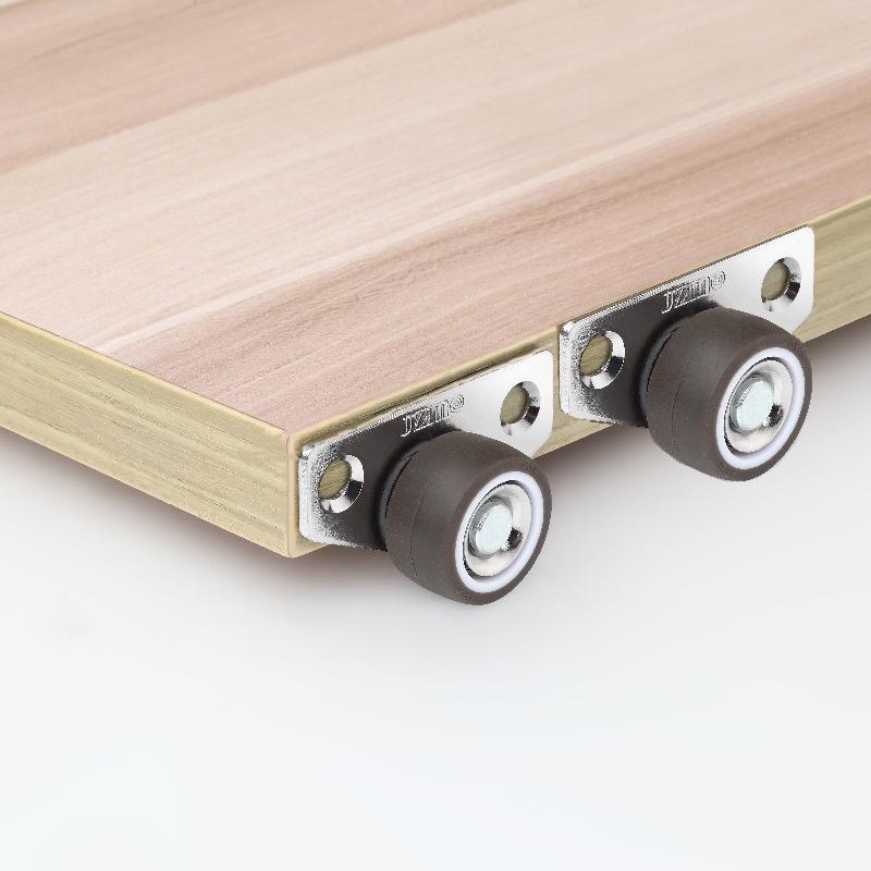 1/4Pcs Silent Rubber Casters, Drawer Wheels, For Furniture Kitchen Cabinet Table ,Of Side Installation Low Profile Replace Wheel