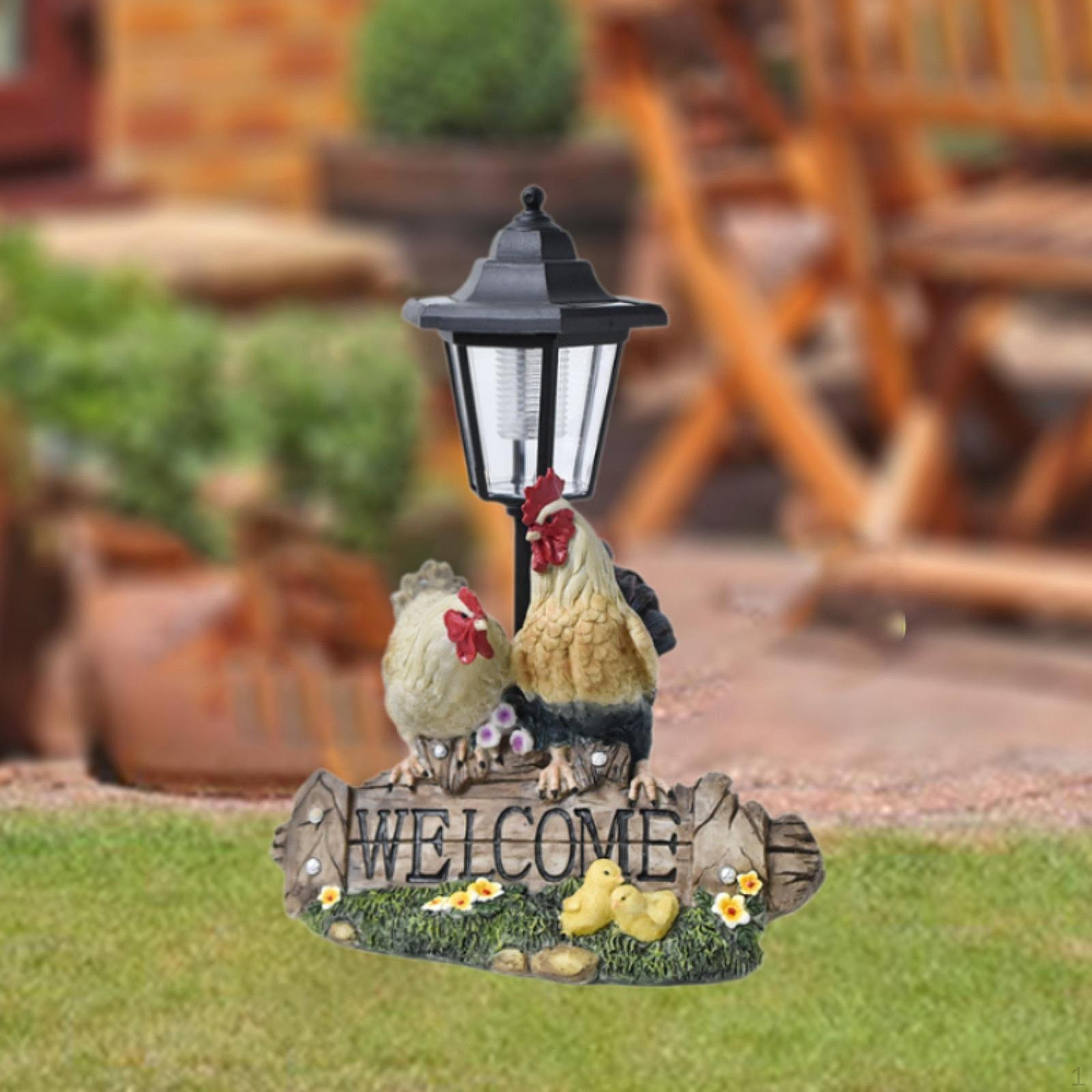 

Фигурка животного Солнечный фонарь для двора, декоративная световая дорожка Chicken