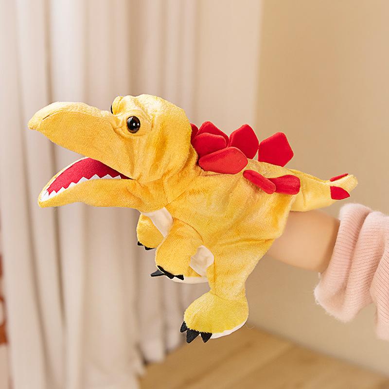 Open-mouthed Dinosaur Hand Puppet Plush Toy Tyrannosaurus Rex Stegosaurus Ventriloquist Hand Puppet Kindergarten Stage Performance Props