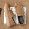 Spring Autumn New Designer Loafers for Men Solid Color Low Top Retro Fashion Casual Shoes Man Soft Cow Leather Shoes Male