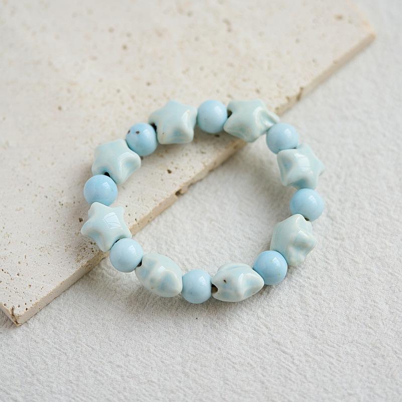 Literary Bracelet Maillard Color Jingdezhen Ceramic Bracelet Female Gift Student National Style Creative National Style Accessories