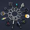 Stainless Steel Car Keychains Brake Disc Turbocharger Gear Design Keyrings Creative Mechanical Car Parts Keychain Gift for Men