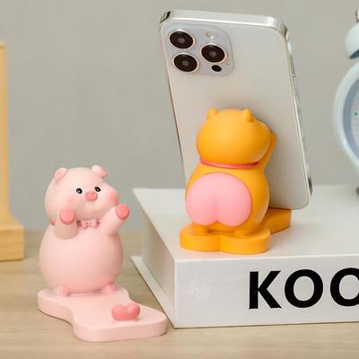 Resin Cartoon Phone Holder - Creative Small Ornament Figure