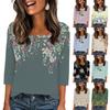 343/4 Sleeve Shirts For Women Cute Print Graphic Tees Blouses Casual Plus Size Basic Tops Pullover