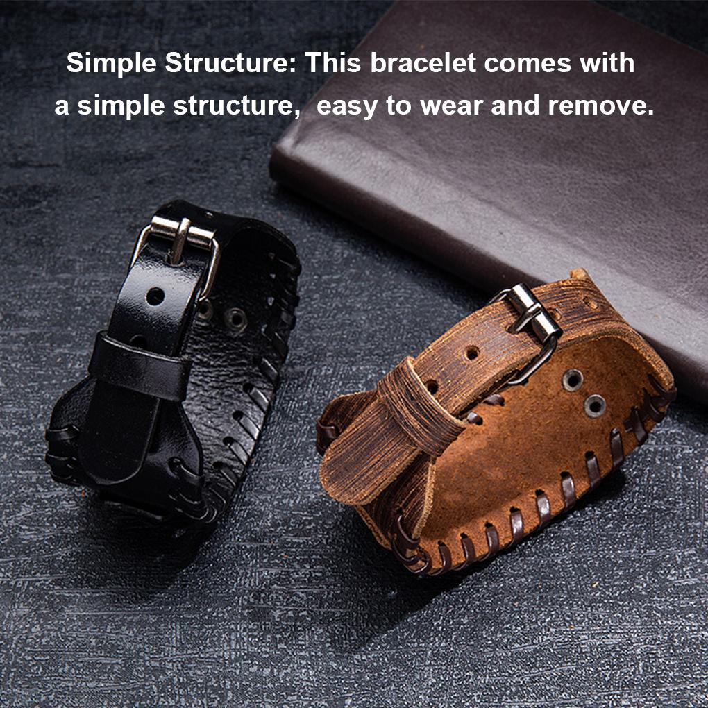 Leather Cuff Bracelet Stylish Jewelry Ornament Wide Bracelets Wristbands Fashion Accessory Wrist Decorations Birthday Gift